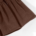 thumbnail image 5 of HOMADLES Girls Pleated Hem Skirt, Outdoor Athletic Solid A-line Mini Skorts Elastic Waist Athletic Skirt School Uniform Skirt Brown 11 T, 5 of 7