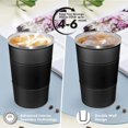 thumbnail image 4 of Stainless Steel Vacuum Insulated Travel Mug - 380ml, Black | Double Walled Coffee Cup With Leakproof Lid - Reusable For Hot Cold Coffee | Thermal Mug With Non Slip Protective Cover, 4 of 5