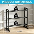 thumbnail image 3 of Gijjgole 3 Tier Adjustable Dumbbell Rack-Heavy-Duty 450LB Capacity Weight Storage Stand for Dumbbells, Space-Saving Weight Rack for Home Gym Organizer (Rack Only), 3 of 7