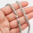 thumbnail image 2 of NYC Sterling 5mm Diamond-Cut Ice Link Chain Sterling Silver 925 Italy All Sizes, 2 of 8