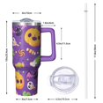 thumbnail image 2 of Halloween Tumbler 40 oz with Handle and Straw Witch Skeleton Ghost Cup Halloween Party Gifts Insulated Water Bottle, 2 of 5
