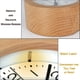 thumbnail image 2 of Reloj despertador redondo de madera de 3 pulgadas con números arábigos, silencioso, retroiluminado, funciona con pilas, naturaleza (hy), 2 of 5