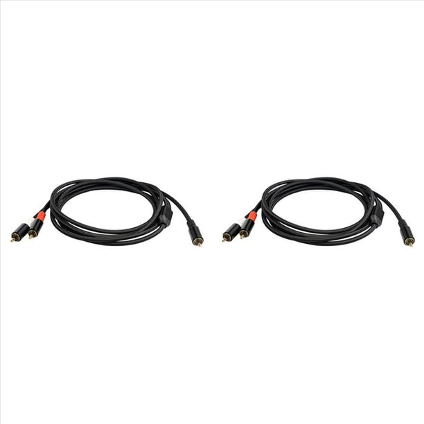 2X Cable Adaptador y Subwoofer y Cable 1X una 2X RAC Cable de Audio 1 una 2 Amplificador de Potencia Cable de Audio, 2 Metros