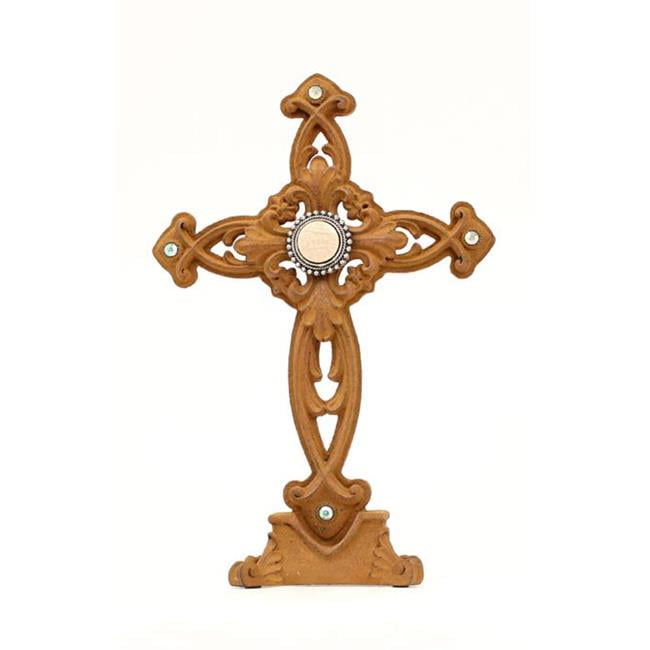 Western Moments 94938 Rustic Crystal Table Top Cross