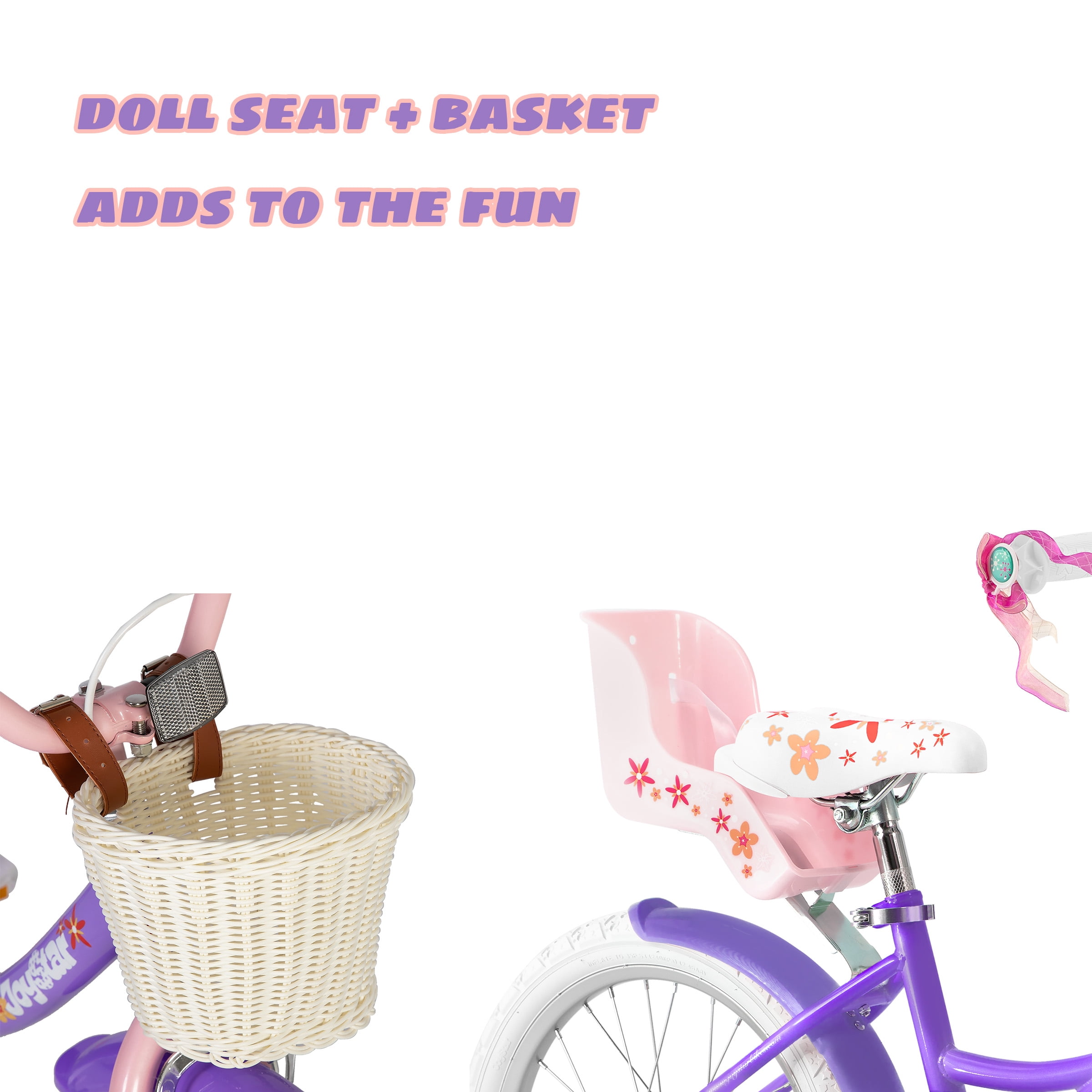 Joystar Unicorn 18inch Girls' Bike, Purple