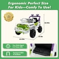 thumbnail image 2 of Okybaby 12V Kids Ride On Truck Car with Remote Control&Four-wheel Suspension, Toddler Electric Ride on Toys with Dual Motor,LED Light/USB/Bluetooth/Bonus Stickers for Kids 2+,Green, 2 of 7