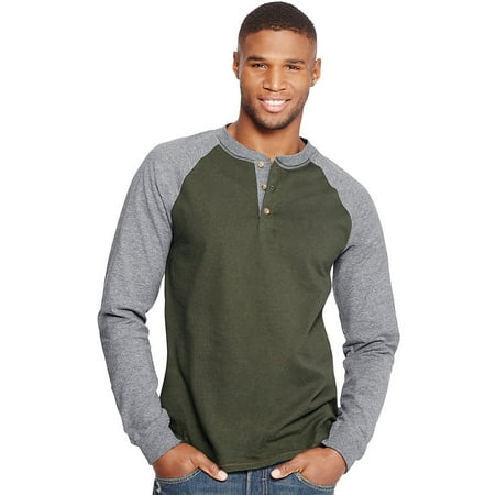 henley beefy sleeve hanes shirt colorblock 3xl premium camouflage oxford gray opens shirts option dialog displays button additional zoom spicylegs