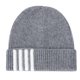 thumbnail image 1 of Gorro de punto para hombres, mujeres y niños, gorros de invierno, gorros clásicos cálidos para uso diario, gorro de lana a rayas simple, 1 of 6