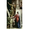 thumbnail image 2 of Carl Bloch 10x14 Gold Ornate Wood Frame and Double Matted Museum Art Print Titled - Mary and Elizabeth, 2 of 4