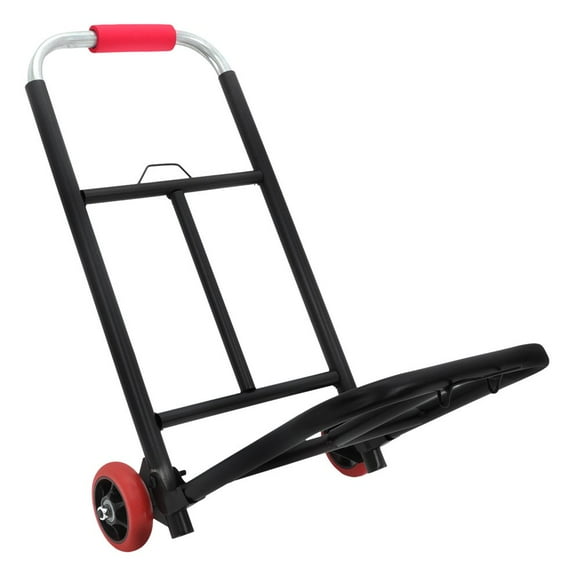 LOVEVER Foldable Hand Truck Dolly with Robust Iron for Shopping Use Black Adjustable Handle 70 Characters