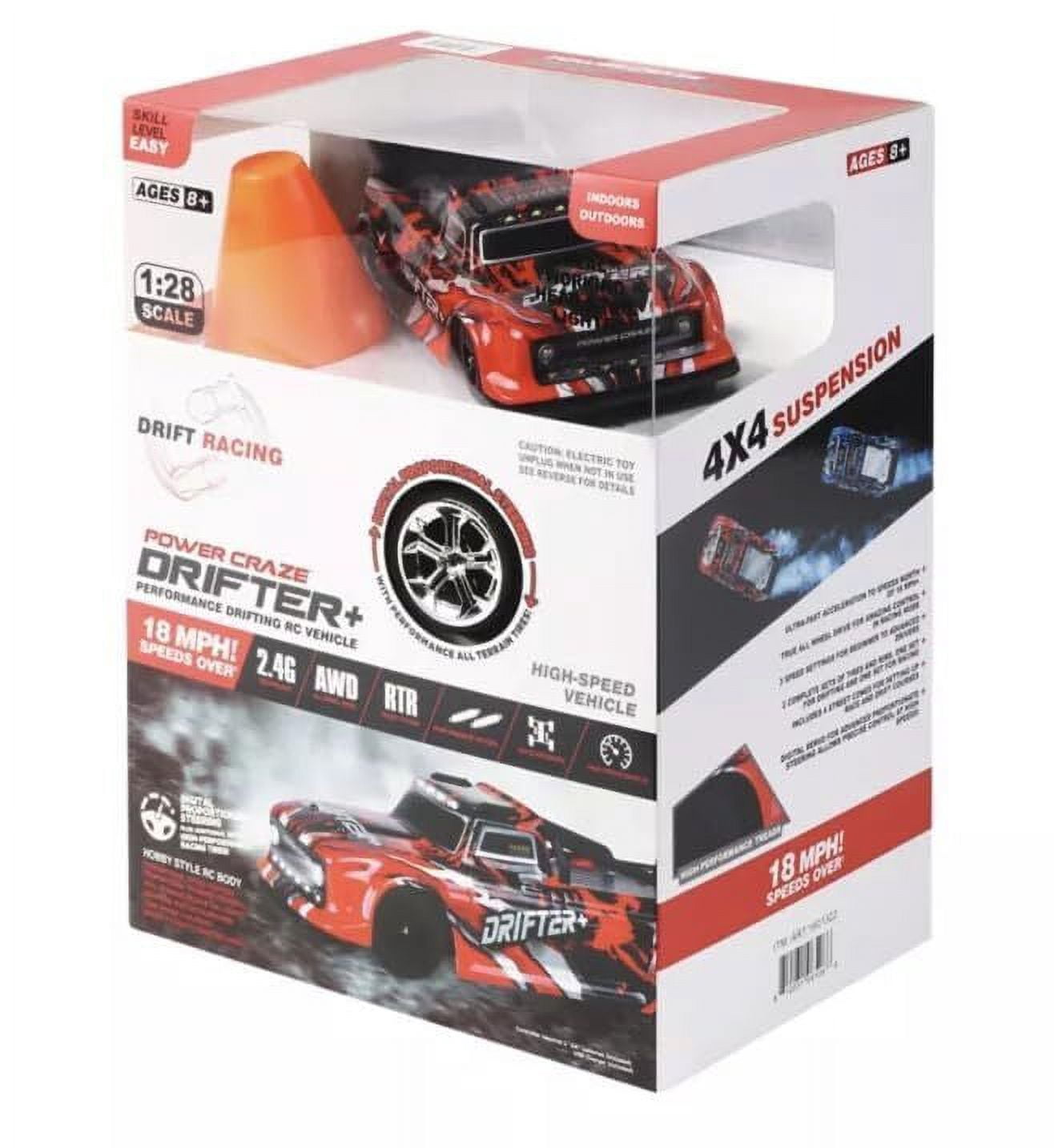 POWER CRAZE GV-6488 1:28 Scale Remote Controlled Drifter, Ages 8+
