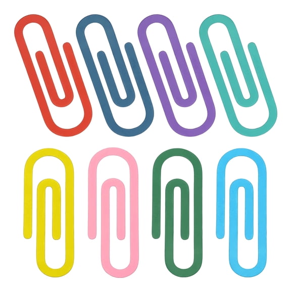 2.8" Paper Clip Bookmarks, 8Pcs Metal Book Marks Page Markers Gift for Book Reading Notebook Document Office Teacher Reader, 8 Colors