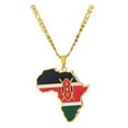 thumbnail image 4 of Baohd Collier de Déclaration à la Mode avec Africa Map Pendentif Léger Kenya 5Set, 4 of 6