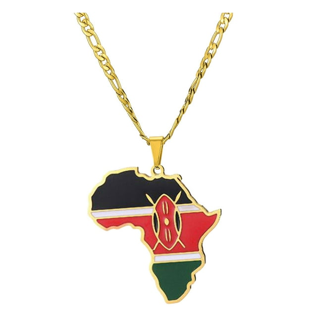 tredstone Statement With Africa Map Pendant Necklace Versatile Style Necklaces Gifts Kenya 1Set