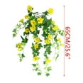 thumbnail image 2 of Morning Glory Decor Artificial Hanging Flowers for Wall Indoor Outdoor Wedding Garden Decorations Realistic Silk Floral Arrangement 65.5Cm, 2 of 6
