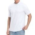 thumbnail image 1 of pstuiky Camisas casuales de manga corta para hombre, Camisas casuales de moda para hombre con cuello alto texturizado sólido camisas casuales para hombre m, 1 of 4