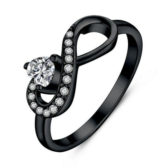 JO WISDOM Infinity Heart Promise Rings for Her Sterling Silver Friendship Ring