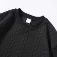 thumbnail image 6 of Mens Sweaters Quarter Zip Pullover Mens Quilted Sweatshirt and Pants Set (Black XXL), 6 of 8