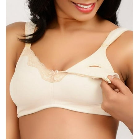 UPC 095615201447 product image for Maternity Contrast Lace Nursing Bra with Comfort Straps - available up to 42DDD | upcitemdb.com