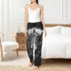 thumbnail image 4 of Balery Geometric Bull Design Pantalones de pijama para mujer, pijamas ultraligeros, pantalones de estar por casa-Medium, 4 of 6