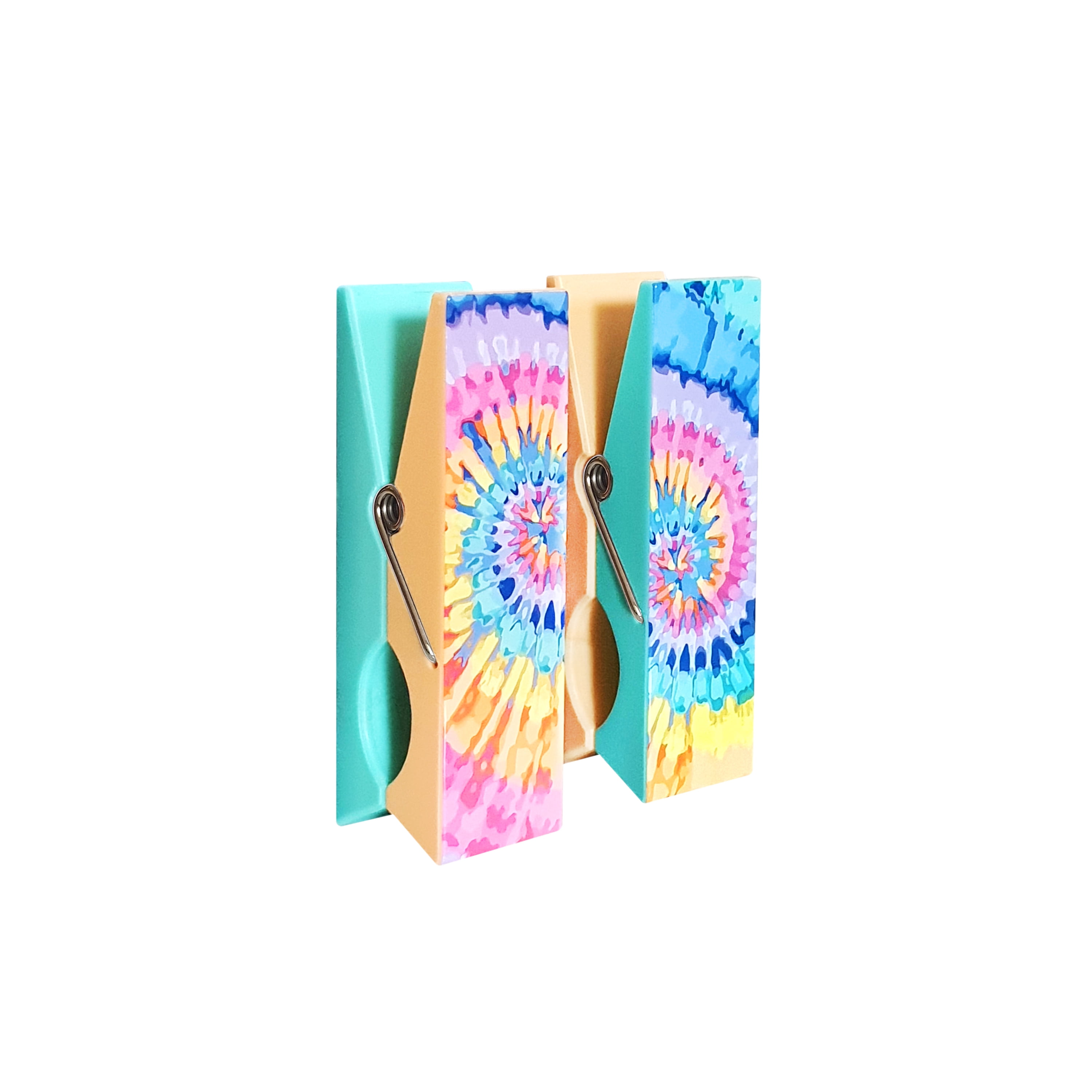 Mainstays Beach & Pool Towel Clips, Tie Dye, 2 Count