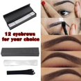 thumbnail image 3 of 12 Styles Eyebrow Stencil for Microblading Brow Shaping Template Eyebrow Design Shaper with Belt, 3 of 9
