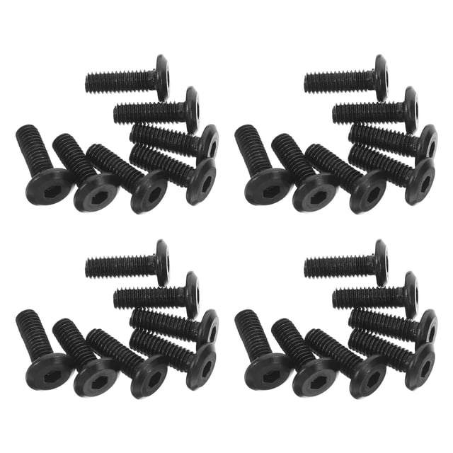 OUNONA 50pcs Flat Head Fully Threaded Screws Hexagonal Socket Cap Screws for Shelving Units