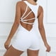 thumbnail image 2 of Conjunto de yoga de una pieza ajustado para mujer, mono de una pieza sin espalda, pantalones cortos ajustados para entrenamiento, mono deportivo ajustado para gimnasio y fitness, 2 of 5
