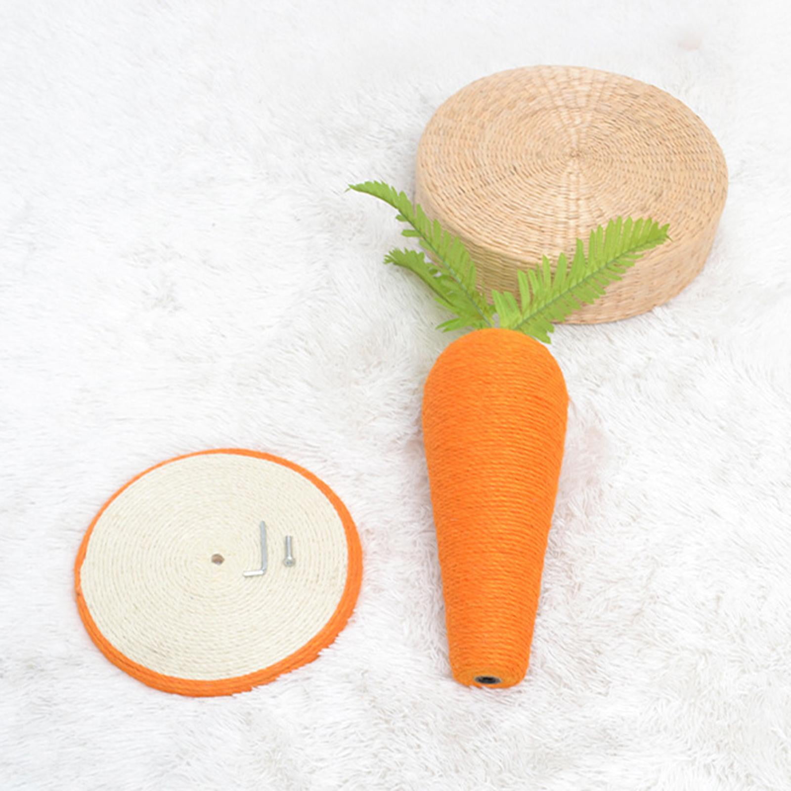 Bvdfgk Funny Sisal Cat Scratching Post Toy for Grinding Claws Pet Cat Carrot Craft Interactive Toys M