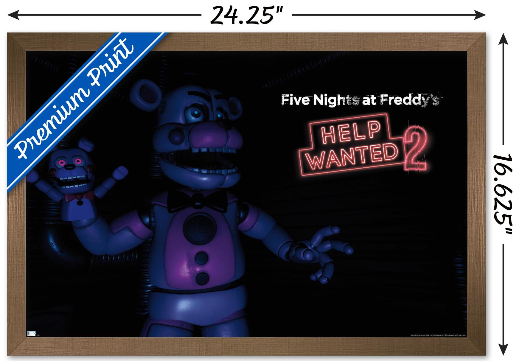 Five Nights at Freddy's: Help Wanted 2 - Funtime Freddy Wall Poster, 14.725" x 22.375" Framed