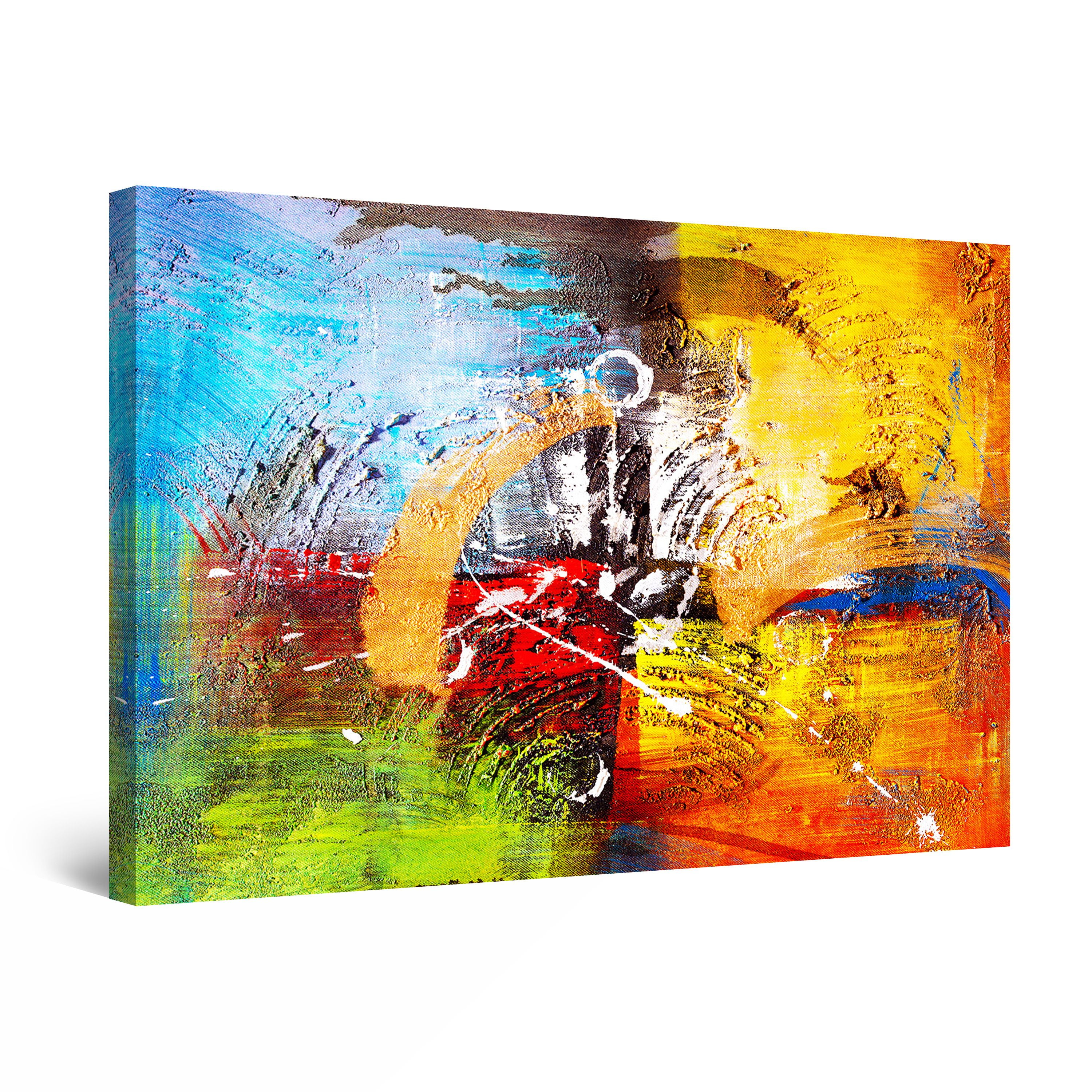 Startonight Canvas Wall Art Multi Color Abstract Next Era Artist, Framed 24" x 36"