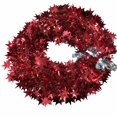 thumbnail image 4 of Red Star Garland Decorations with Wire Core, 24.6 Feet, Shiny Metallic Finish, for Christmas Tree and Mantle, Holiday Decoration, 4 of 4