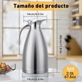 thumbnail image 2 of Jarra Térmica para Café 2L Cafetera Térmica Acero Inoxidable, Jarra aislada al vacío con Tapa Hermética y Asa Anti-quemadura，Apto para hogares y restaurantes, 2 of 7