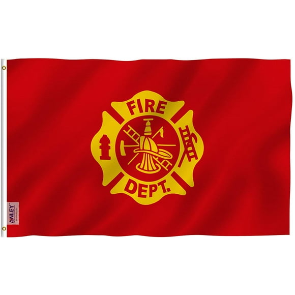 ANLEY Fly Breeze 3x5 Feet USA Fire Department Flag - US FireFighter Service Sector Flags