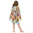 thumbnail image 7 of FORMRS Kids Bathrobe Unisex Hooded Robe Toddler Pajamas Sleepwear, Size 4-6T, Watercolor Tomatoes, 7 of 7