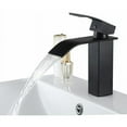 thumbnail image 1 of Grifo de baño de diseño cuadrado, acero inoxidable SUS304 y latón macizo, caño en cascada para un flujo de agua constante y un funcionamiento ecológico, 1 of 5