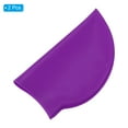 thumbnail image 3 of Uxcell Silicone Swim Cap, Waterproof Swimming Hat Non-Slip Adult Swim Caps for Women and Men, Purple 2 Pcs, 3 of 6