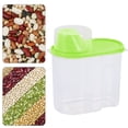 thumbnail image 6 of 2\.5L Plastic Food Storage Box Airtight Container With Pour Lids Kitchen Cereals Storage Bottles Rice Beans Jar Dried Grains Tank Green 1.9L, 6 of 9