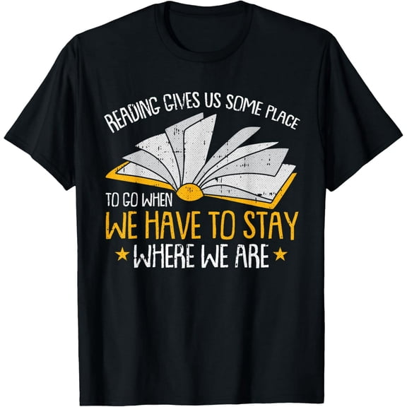 Reading Lover Bookworm Literary Quote Unisex Cotton Short Sleeve Graphic T-Shirt
