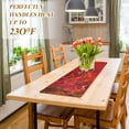 thumbnail image 3 of FREEAMG Marble Mysterious Red Style Long Trivet Table Runner Non-Slip Heat Resistant Table Protector Waterproof Easy to Clean Hot Pads Pot Holder Table Mats, 3 of 7