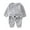 Grey, variant on Kids Knitted Tracksuit Set Ribbed Sportswear Outfits for Toddlers and Children Two Piece Comfy Wear