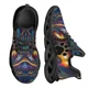 thumbnail image 1 of Zapatos planos con estampado de huellas de perro para mujer, zapatillas transpirables suaves con cordones, zapatos casuales de plataforma, 1 of 6
