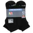 thumbnail image 3 of Fruit of the Loom Dual Defense Ankle Socks for Boys, Black, Sizes 3-9 (10-Pack), 3 of 5