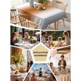 thumbnail image 5 of Gray Orange Table Cloth, Modern Gradient Geometric Waterproof Tablecloth for Rectangle Tables, Reusable Washable Fabric Table Cover for Restaurant Kitchen Dining Tables 54"x108", 5 of 6