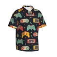 thumbnail image 3 of Xecao Retro Video Game print Hawaiian shirt - a stylish short-sleeve button-down for men, perfect for casual beach and tropical outings., 3 of 9