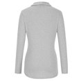 thumbnail image 5 of Lilgiuy Women Plus Size Casual V Neck Loose Solid Button Long Sleeve Tops for Business Office Work, 5 of 5