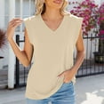 thumbnail image 2 of gakvbuo summer tank tops for women 2024 going out topsWomens Solid Color Sleeveless V-Neck Sleeveless Sling Top, 2 of 5