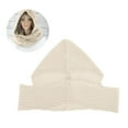 thumbnail image 4 of Bufanda con capucha de punto Soledad invierno beige, 4 of 10