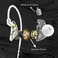 BASN MMCX inEar Monitors Headphones, Triple Drivers with Rich Bass