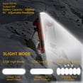 thumbnail image 3 of 1500 Lumens Rechargeable LED Headlamp with 230° Beam, 3 Modes, IPX6 Waterproof - For Camping, Running, Fishing, Hard Hat Work, 3 of 8